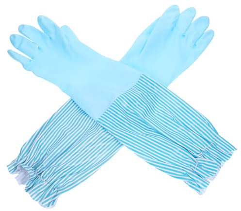 Ipetboom Dishwashing Gloves Fleece Kitchen Gloves for Washing up Comfortable Cleaning for Food Preparation