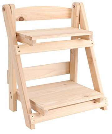 Vintage Wooden Plant Stand Shelf for Indoor and Outdoor Plants Corner Flower Pot Storage Rack with Ladder Design Decorative Plant Stand Holder for Home and Garden Decor