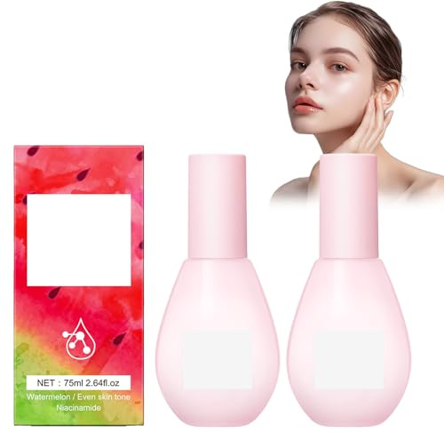 Hppsctink 2PCS Wassermelone Niacinamid Serum, Wassermelone Serum,Gesichtsserum, Feuchtigkeitsspendende & aufhellende Essenz, 2PCS*75ml, serum