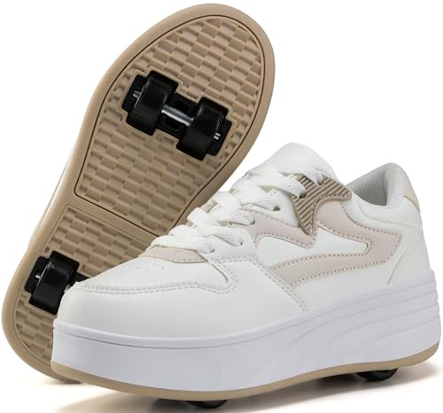 ANEFUN Chaussures de skate à roulettes pour enfants, garçons et filles, baskets avec roues détachables, chaussures de sport