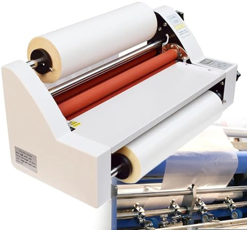 Beachtiful Laminadora de Rollos en Frío y Caliente, Máquina laminadora con Pantalla Digital de un Solo Lado y Doble Lado, Control Electrónico de Temperatura, Ancho Máximo de 350 mm