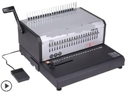 Bindemaschine, Elektrische Kammbindemaschine im A4-Format EB-30 Elektrische Stanzmaschine 21 Löcher Gummiringclips Dual-Use-Bindemaschine