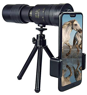 Télescope monoculaire Super téléobjectif 4K 10-300X40mm, télescope Portable avec Zoom, pour Voyage et activités de Plein air