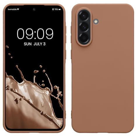 kwmobile Custodia Compatibile con Samsung Galaxy A56 5G Cover - Back Case per Smartphone in Silicone TPU - Protezione Gommata - color cappuccino