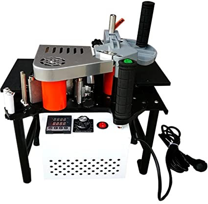 Fresadora de madera Máquina de bandas de borde Manual, máquina de bandas de borde portátil de encolado de doble cara automática, máquina de bandas de borde for carpintería, 220V, 1200W(One battery)