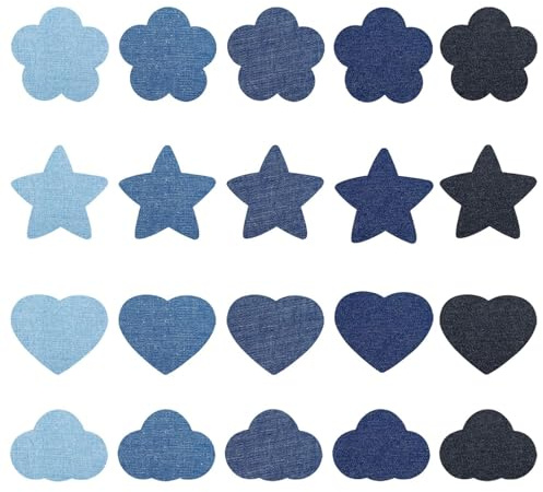 Bügelflicken Jeans Flicken zum Aufbügeln 20 Stk Jeansflicken zum Aufbügeln Innen Jeans Patches Aufbügelflicken für Kleidung