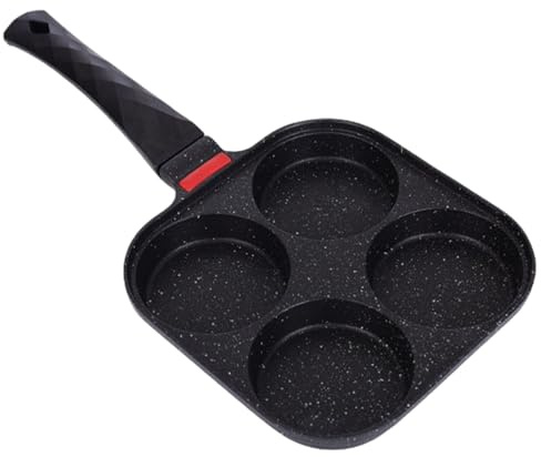 Padella Per Pancake - Frittata A 4 Fori In Alluminio | Pancake Padella Per Bambini | Padellaa Con Manico Ergonomico, Padela Pancakes Con Isolamento Termico Antiaderente Perr Forne Feste E Festività