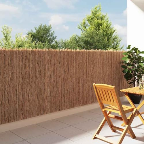 Reisig Clôture en bois - 600 x 100 cm - Naturel - Brise-vue pour jardin, balcon et terrasse - Panneaux de clôture robustes en richeck - Protection contre le vent durable - Pour l'extérieur