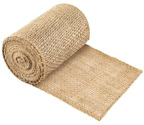 Rouleau de toile de jute pour protection hivernale, bandage d'arbre en jute naturelle pour plantes et arbustes d'extérieur, marron clair, 12 cm x 10 m