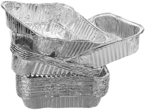 DRESSOOS 30 Pezzi Teglie Quadrate in Foglio di Alluminio Usa e Getta per Friggitrice ad Aria e Forno, Resistenti ad Alte Temperature, Facili da Smaltire per Eventi e Casa