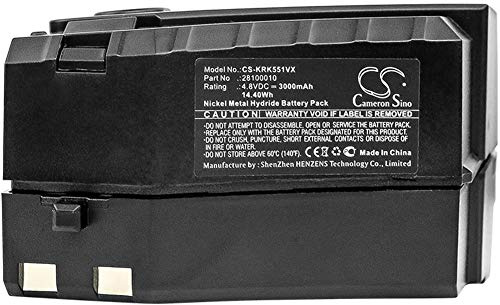 CS-KRK551VX Battery 3000mAh compatible with [Karcher] 1.258-505.0, 1258-5050, 12585050, K 52, K 55, 55 PET, plus, K55 Cordless Electric Broom, KC55, KC55 Plus replaces 28100010, 6.654-118.0, GP 160SC