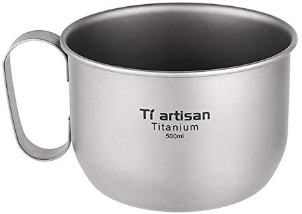 Lixada Camping Tasse, 200 ml/300 ml/400 ml/500 ml Camping Becher, Große Kapazität Tasse, Tragbarer Camping Tasse, Titan Becher für Camping Wanderrucksäcke Wandern Hiking Cooking Picnic
