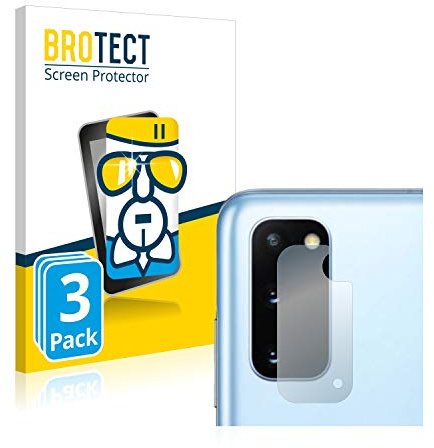 BROTECT Schutzglas für Samsung Galaxy S20 | (NUR Kameraschutz) 3 Stück Transparenter Displayschutz Made in Germany Schutzfolie Panzer Folie Glas 9H Clear
