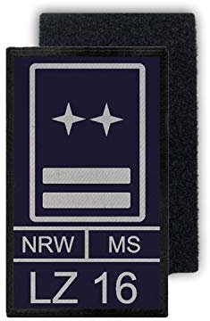 Copytec Patch Brandoberinspektor Löschzugführer NRW MS LZ 16 Feuerwehr 9,8x6cm #33743