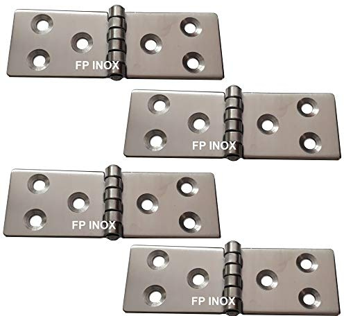 Charnière Rectangulaire 90x30mm Epaisseur 1,5mm inox A2 (Lot de 4)