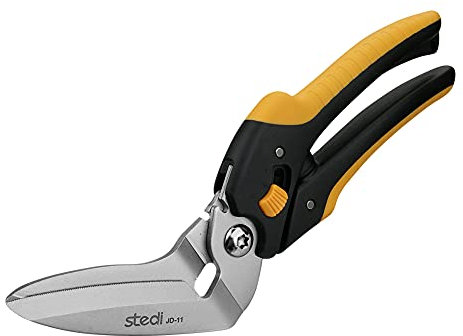 stedi 9-Inch Scissor Heavy Duty, All Purpose Scissors, Cardboard and Carpet Shears, TPR Handle, Extremely Sharp Blades with Finely Serrated -Easy Cutting Thick Paper, Leather, Sewing Fabric