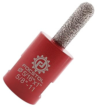 FOCSTOL Diamond Mortar Raking Bit - 5/16''x1''(8x25mm) Diamond Mortar Router for Mortar Raking Tuck Pointing Masonry Stone Brick Removal 5/8''-11 Thread