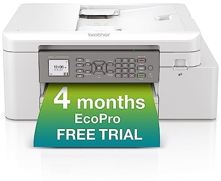 Brother MFC-J4340DWE Inkjet Printer with EcoPro Subscription|Wireless Colour Inkjet Printer | 4in1 (Print/Copy/Scan/Fax) | A4 | 4 mth trial | Automatic ink | Free manufacturers guarantee|UK Plug