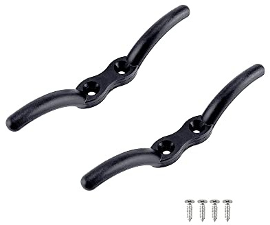 2 Pcs Nylon Cleat Hooks 110mm Boat Deck Trailer Rope Tiebacks Pulley Flagpole Washing Line Cleat Hook Heavy Duty Marine Accessories