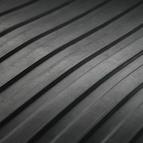 Shield Autocare Wide Ribbed Pattern Rubber Garage Flooring Matting| 4ft 9 (1.3 Metres) wide | Choose your own length in 2ft (foot) Lengths | 3mm Thick | A Grade | (8 ft wide ribbed (1.3W))