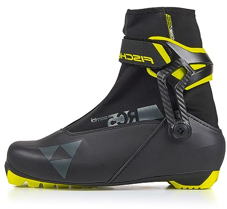 Fischer RC5 Combi Mens Cross Country Race Ski Boots, Black/Yellow, 46