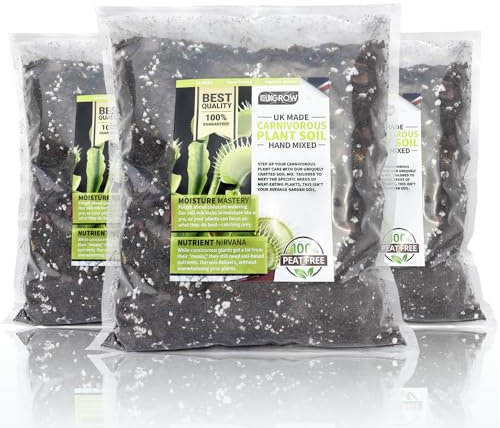 Hand-Mixed Premium Carnivorous Plant Soil Mix - Ideal for Insect-Eating Plants - Available in 1L, 2L, 3L, 5L, 10L, 20L Bags (5 Litre)