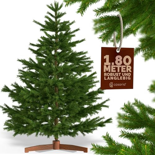 CASARIA® Premium Luxury Realistic Artificial Christmas Tree | Christmas Tree with stand for Christmas Decorations & Ornaments | Natural Dense Branches | Home Decoration Xmas Tree | Green | 6FT / 180cm