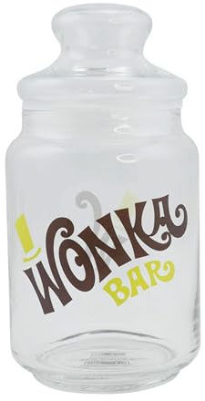 Half Moon Bay Wonka Vorratsdosen aus Glas mit Deckel | Süßigkeitendose, Keksdose oder Keksdose | Glasdose für die Küche | Lebensmittelbehälter aus Glas mit Deckel | Keksdosen & Gläser | Wonka Movie