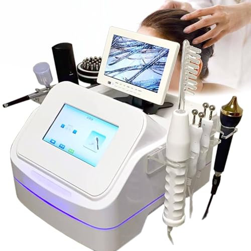 DPLXFPP Haut-Haar-Kopfhaut-Detektor-Analysator-Mikroskop-Hautpflege-Werkzeug, Haut-Haar-Kopfhaut-Detektor, Mit 7 Griffen, Gesichtshaut-Diagnose, Digitales Mikroskop, Kopfhaut-Haarfollikel-Detektor