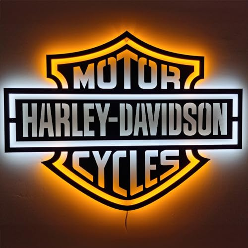 HYRCA Motorrad Metall Wanddekoration, Metall Wandkunst für Garage, Geschenk für Papa, Motorcycle Gift (20x15 Zoll / 50x38 cm)
