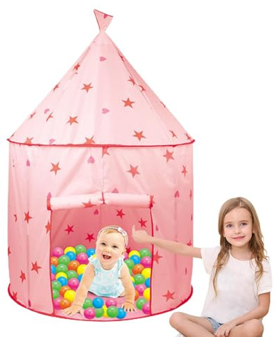 ETUCYNG Tienda de campaña sensorial para niños, Tienda de campaña sensorial calmante con 25 Bolas, diversión de Jugar con Colores, Tienda sensorial con patrón de Estrellas para niños de Interior