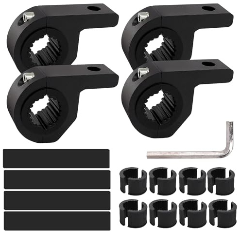 Arbeitsleuchten Halterung,4 Stück 15–32 mm Light Bar Mount Bracket Mit Gummiauflage,Universal Light Bar Halterungs,Auto Motorrad Rohr Klemme Universal Für Geländewagen,Auto,LKW,Motorrad,Boot