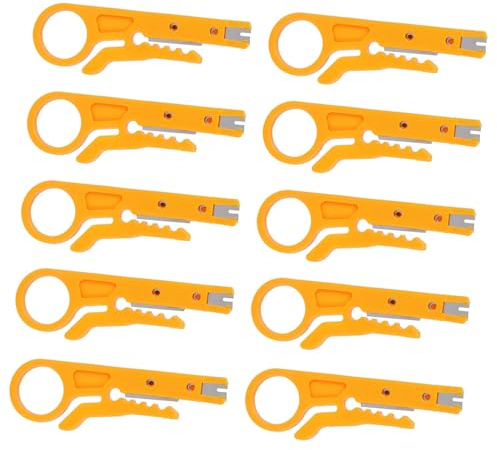 10Pcs Wire Stripper, Mini Wire Stripper, Strip The Twisted Pair, Cable Stripping Tool, for CAT‑5, CAT‑5E CAT‑6 Data Lines