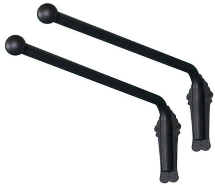 Robusto Bastone Per Tende A Braccio Oscillante con Testa, Set Di 2 Nero Ferro Bastone da Tenda 25mm Diametro Asta di Rotazione Per Finestra Porta D'ingresso Home Decor-70CM