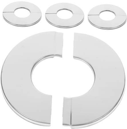 KONTONTY Runde Sanitärplatte Aus Edelstahl 4 Stück Wasserhahn-rosetten Installieren Dekorative Abdeckung Für Küche Toilette Badezimmer Dusche Deckenloch