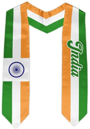 YYLXIA India Flag Graduation Stole Indian National Flag Graduation Sash Unisex Adult 72 Long