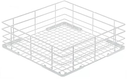 SENO & SENO Universal-Spülmaschinenkorb 50 x 50 x 10 cm aus gummiertem Draht – mit Schutzumrandung – robust, sicher, hergestellt in Italien – für effiziente und organisierte Wäsche