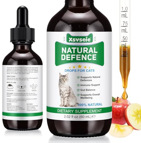Antibióticos Naturales para Gatos, Antibióticos para Gatos,Tratamiento para Infecciones del Tracto Urinario,Alivio de Alergias Cutáneas y Picazón,Mejora del Sistema Inmunológico y la Salud ósea, 60ML