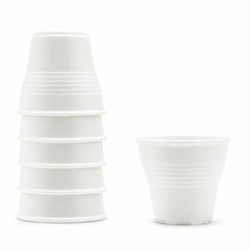 LEONARDO LUXURY HOME DESIGN Set 6 Pezzi Bicchierini Caffè 60 ml Porcellana Bianca Finitura Liscia e Delicata Elegante Idea Regalo