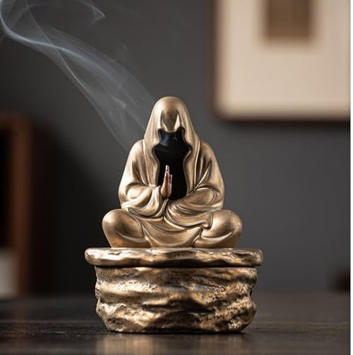 JanYoo Zen Räucherstäbchenhalter, Handgefertigter Keramik Räucherstäbchen Wut Halter Räuchergefäß Weihrauchhalter Brenner Incense Meditation Zubehör für Heimdekoration, Meditation und Yoga
