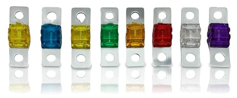 8 Stück Midi Sicherung 30A, Mega Sicherungshalter Set mit Schraubsicherung 32V 20/30/40/50/60/80/100/125A für Auto PKW LKW Baufahrzeuge für Sicherungshalter midi