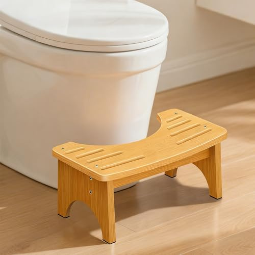 CAIEJSAEN Toilettenhocker, Toilettenhocker Erwachsene, Ergonomisch Geformter Kackhocker, Klo Hocke passend für vorhandene Toiletten, Geeignet bei Hämorrhoiden, Verstopfung und Blähungen