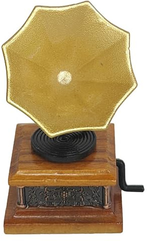 ULIJTH Gramophone miniature pour maisons de poupées qui ajoute un charme vintage à n'importe quelle pièce de jeu de simulation gramophone miniature vintage pour les chambres de poupées