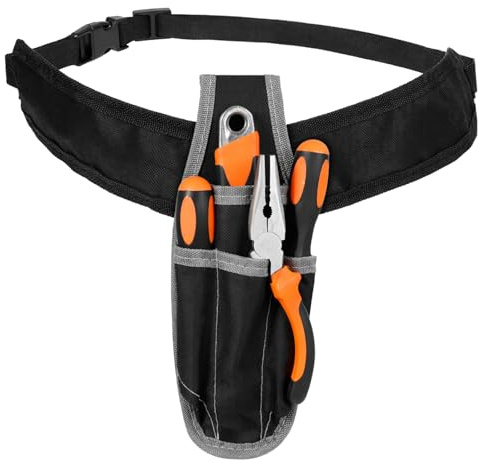 Small Tool Pouch, Tool Belt Pouch with Quick Release Belt Utility Work Organizer Holder for Pliers Screwdrivers Hammers