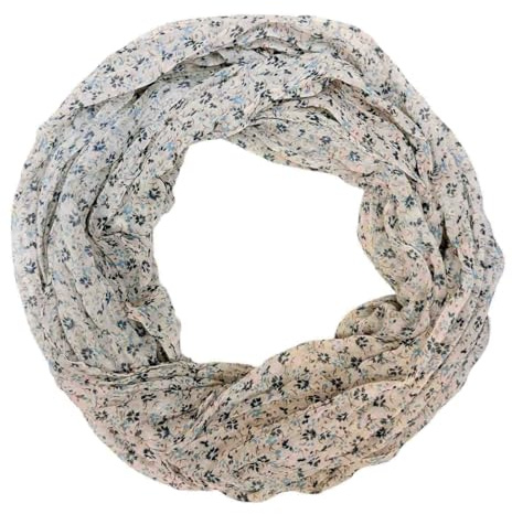 Jeamis Damen Loop Schal mit Blumenmuster Blümchen Seide Leichter Sommerschal Frühling Rundschal Schlauchschal Floral, Luftig & Weich für Frühling Sommer