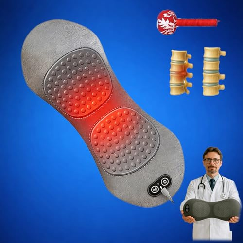 2026 Masseur Appareil De Massage Triple Thérapie, Coussin de Massage avec Fonction Chauffante pour Sciatique et Douleurs Dorsales (Gris)