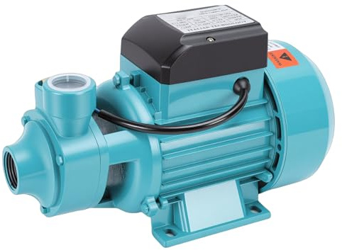 Oreilet Water Transfer Pump, 550W 0.75Horsepower Portable Electric, 50L/min, 1in Inlet Outlet, for Rain Barrels, Ponds, Aquariums, Garden Lawn Irrigation