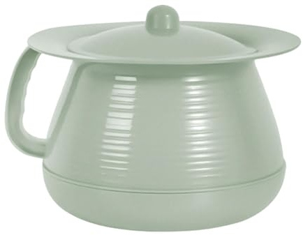 Generic Escupidera Doméstica, Orinal, Inodoro Portátil, Cubo, Fácil de Limpiar, con Tapa, Urinario de de Noche para Exteriores, Interiores Y Dormitorio, Verde