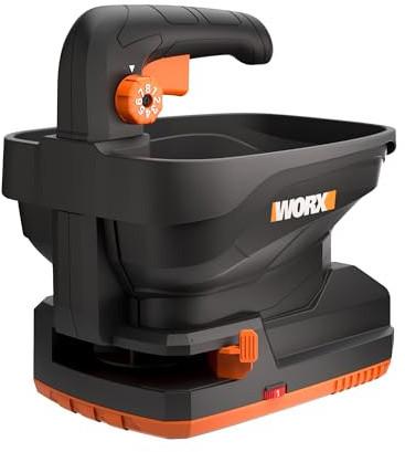 WORX WG869E.9 Universal Akku Streuer 20V, 5 m Streubreite, 3,3 L Tank, bis 550 m² Reichweite pro Füllung, einstellbare Streumenge, für Dünger & Streusalz, ohne Akku & Ladegerät