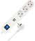 REV Steckdosenleiste Ice - Mehrfachsteckdose 3-Fach mit 2X USB, 3680W, 1,4m, weiß
